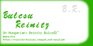 bulcsu reinitz business card